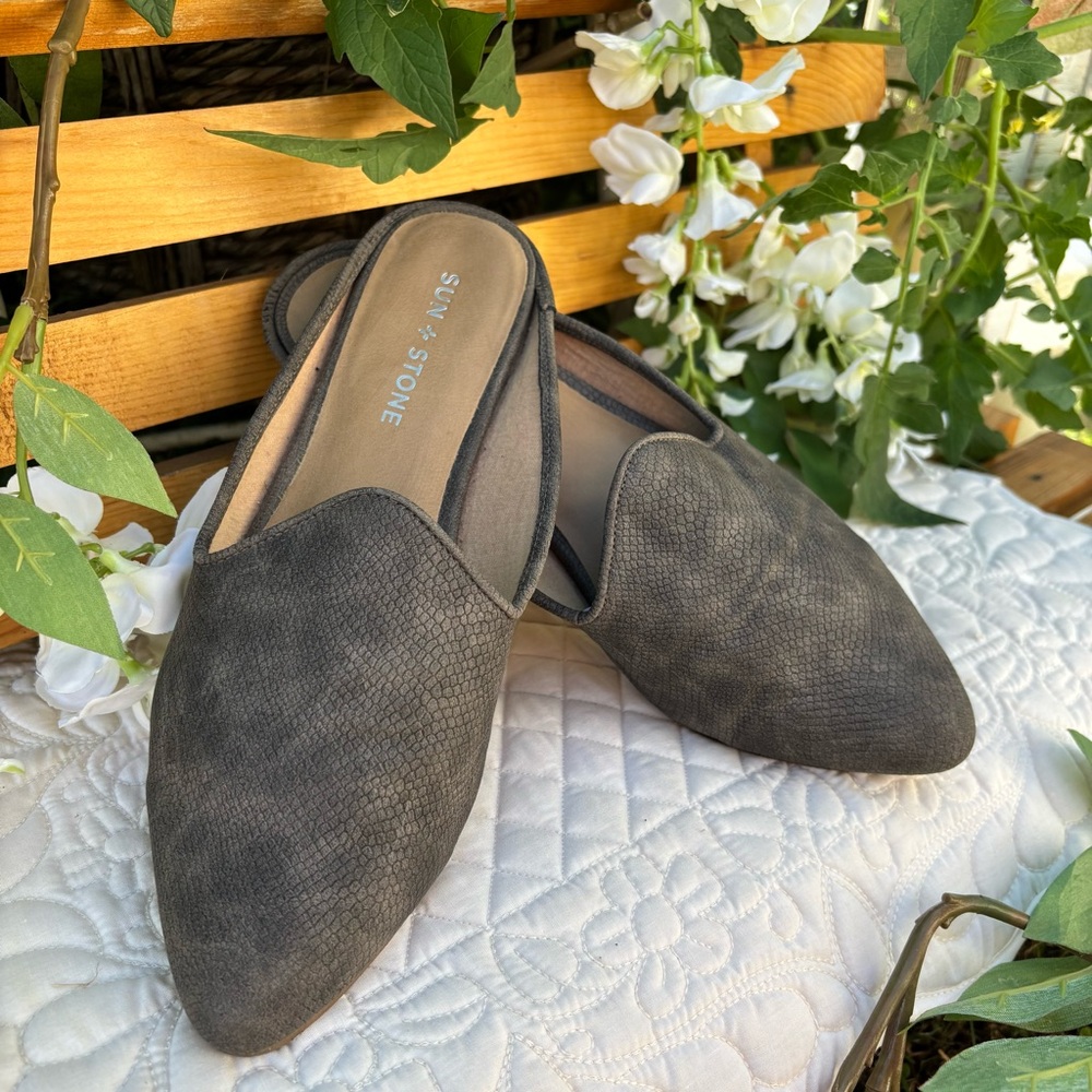 Sun‎ + Stone Women's Charcoal Loafers - Picture 5 of 9